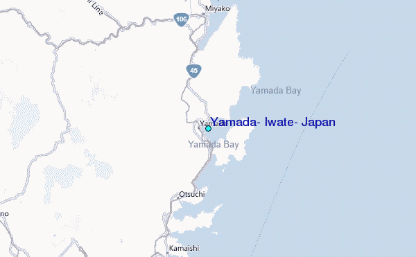 Yamada, Iwate, Japan Tide Station Location Map