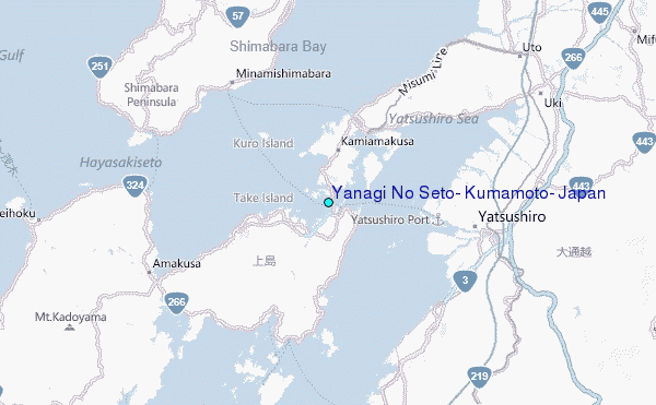 Yanagi No Seto, Kumamoto, Japan Tide Station Location Map