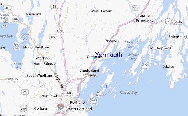 Yarmouth Tide Station Location Map