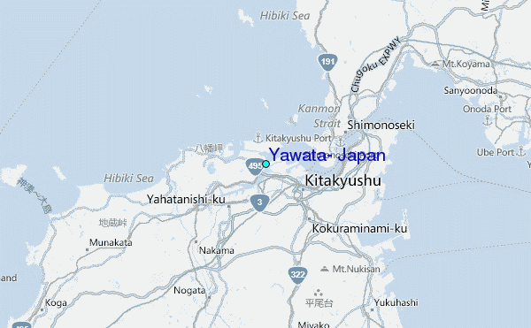 Yawata, Japan Tide Station Location Map