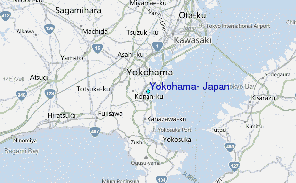 Yokohama, Japan Tide Station Location Map