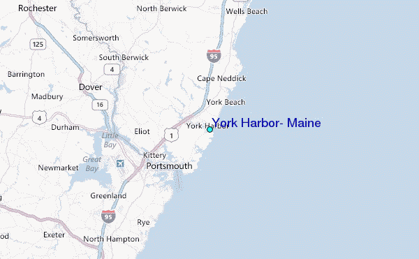 York Harbor, Maine Tide Station Location Map