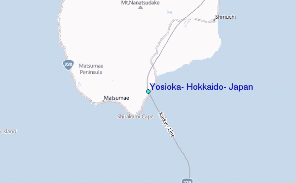 Yosioka, Hokkaido, Japan Tide Station Location Map