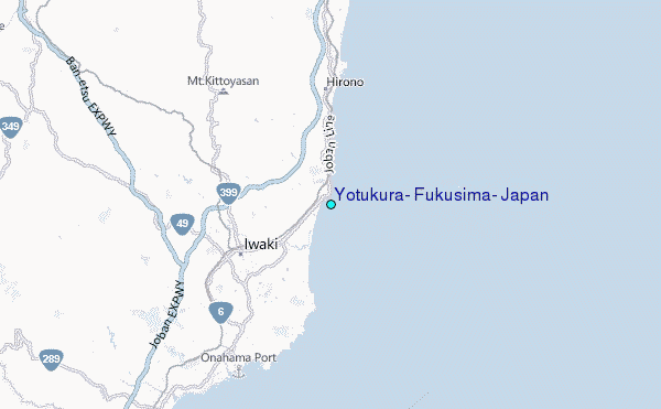 Yotukura, Fukusima, Japan Tide Station Location Map