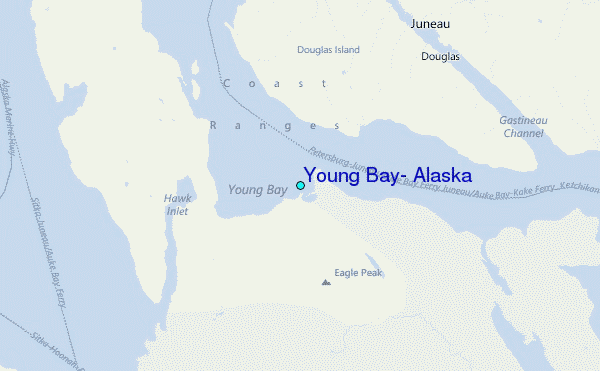 Young Bay, Alaska Tide Station Location Map