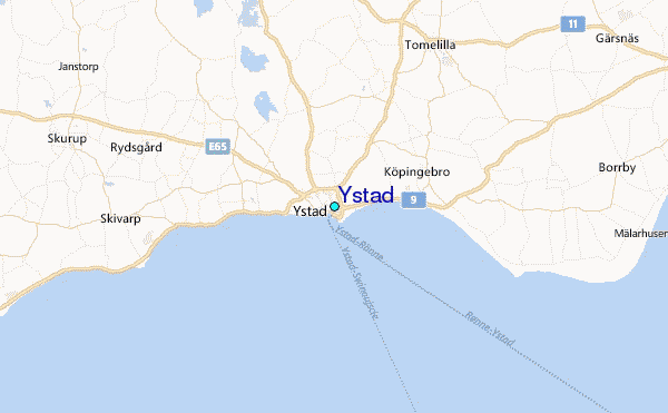 Ystad Tide Station Location Map