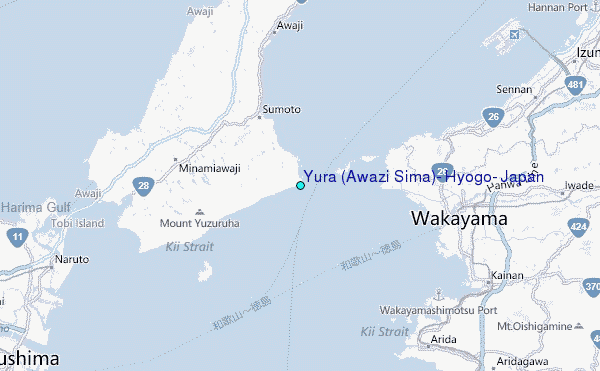 Yura (Awazi Sima), Hyogo, Japan Tide Station Location Map