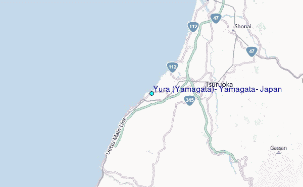 Yura (Yamagata), Yamagata, Japan Tide Station Location Map