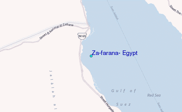 Za`farana, Egypt Tide Station Location Map
