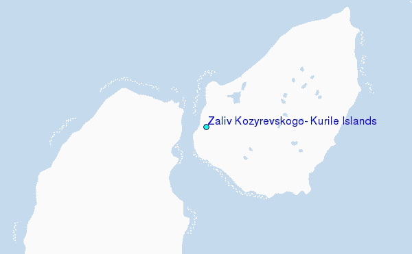 Zaliv Kozyrevskogo, Kurile Islands Tide Station Location Map