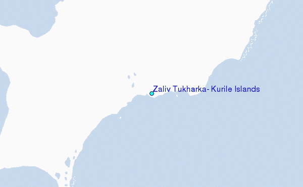 Zaliv Tukharka, Kurile Islands Tide Station Location Map