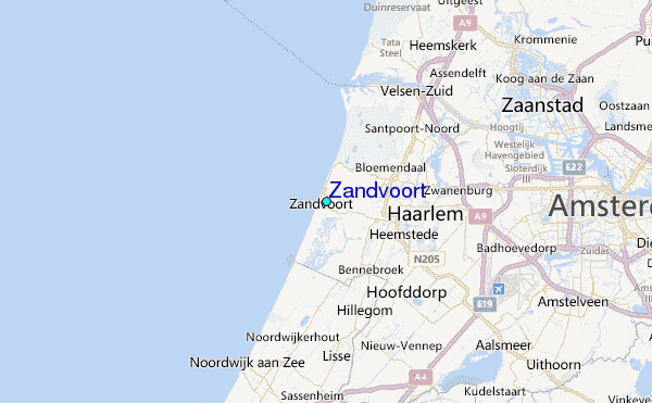 Zandvoort Tide Station Location Map