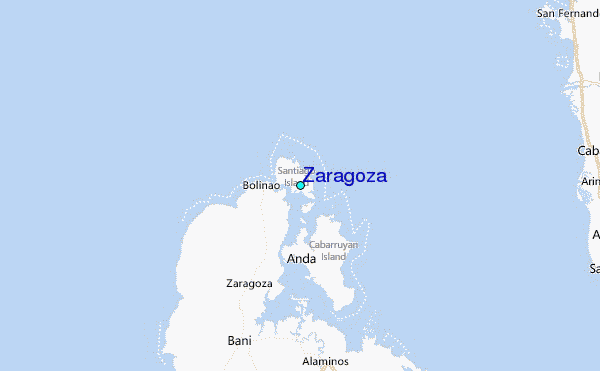 Zaragoza Tide Station Location Map