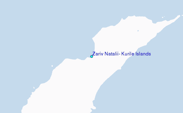 Zariv Natalii, Kurile Islands Tide Station Location Map