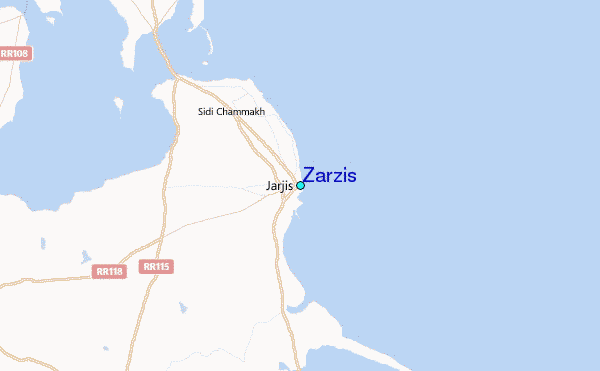 Zarzis Tide Station Location Map