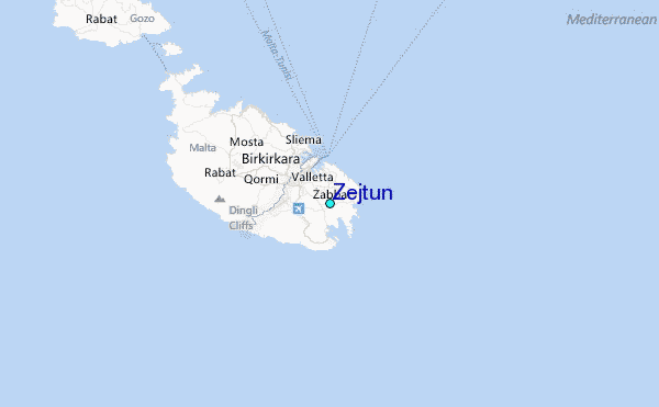 Zejtun Tide Station Location Map