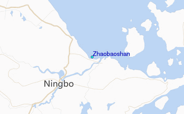 Zhaobaoshan Tide Station Location Map