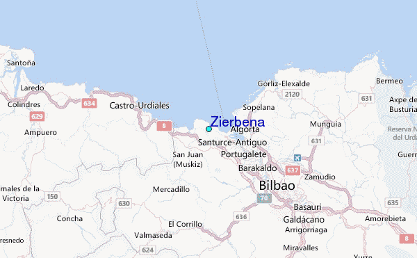 Zierbena Tide Station Location Map