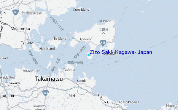 Zizo Saki, Kagawa, Japan Tide Station Location Map