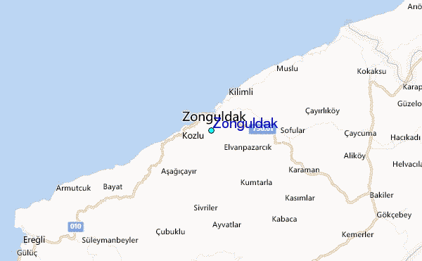 Zonguldak Tide Station Location Map