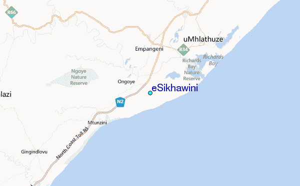 eSikhawini Tide Station Location Map