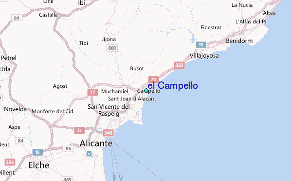 el Campello Tide Station Location Map