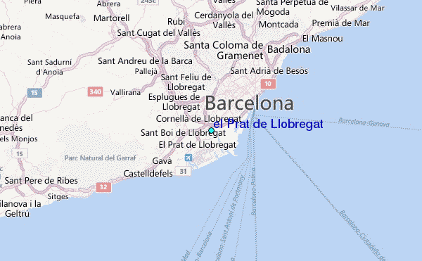 el Prat de Llobregat Tide Station Location Map