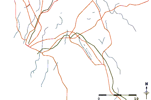 Roads and rivers around Abram River, Nova Scotia