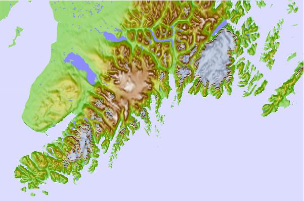 Tide stations located close to Aialik Sill, Aialik Bay, Alaska