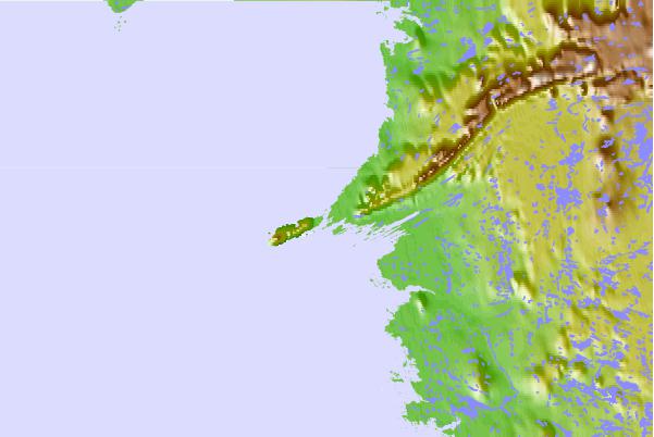 Tide stations located close to Akulivik, Hudson Bay, Quebec