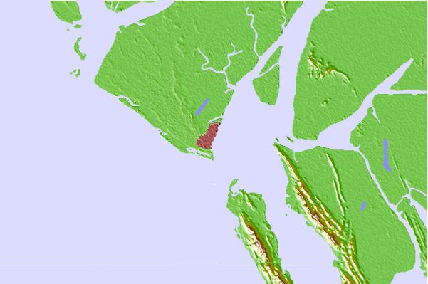 Tide stations located close to Akyab, Myanmar