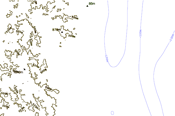 Shoreline around Al Fujayrah, U.A.E.