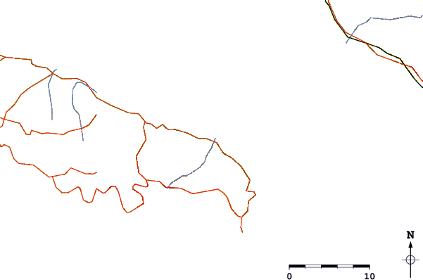 Roads and rivers around Anse a Galets