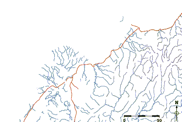 Roads and rivers around Apoon Mouth, Yukon River, Norton Sound, Alaska