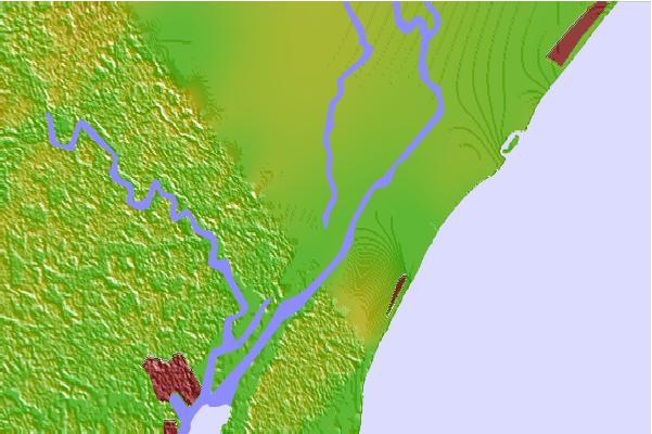 Tide stations located close to Arundel Plantation, Great Pee Dee River, South Carolina