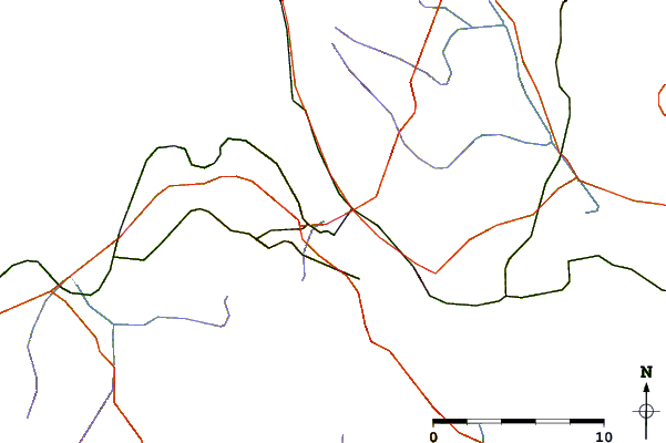 Roads and rivers around Auld Cove, Nova Scotia