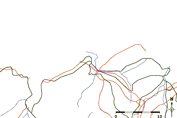 Roads and rivers around Aviles, Spain