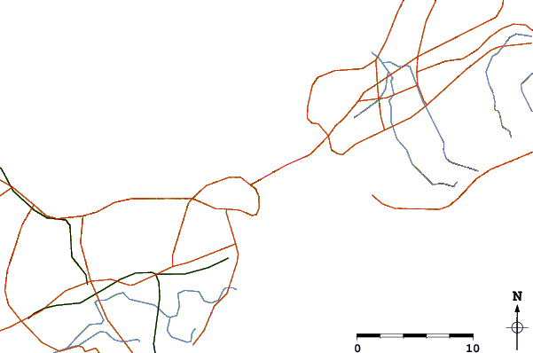 Roads and rivers around Aziro (Naruto), Tokusima, Japan