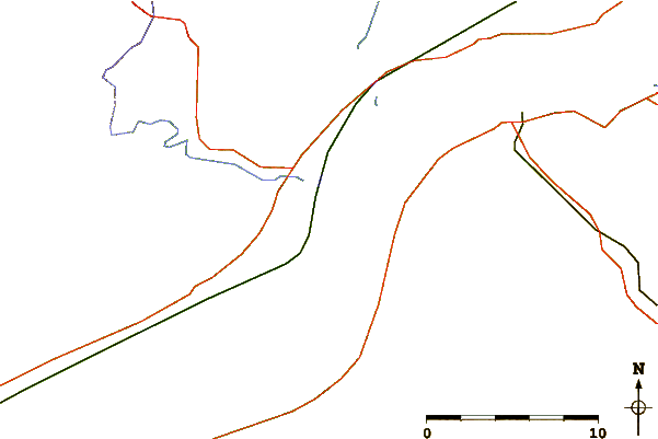 Roads and rivers around Batiscan, Quebec