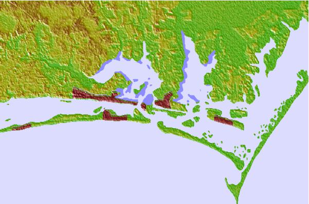 Tide stations located close to Beaufort, Duke Marine Lab, North Carolina