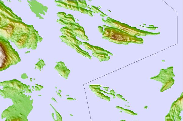 Tide stations located close to Bedwell Harbour, British Columbia