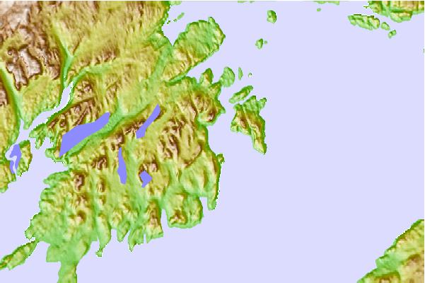 Tide stations located close to Belleoram, Newfoundland