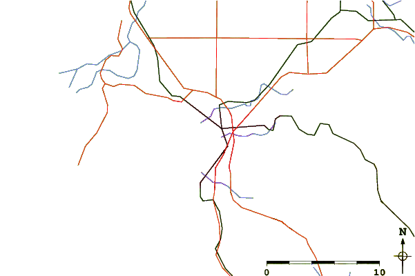 Roads and rivers around Bellingham, Washington