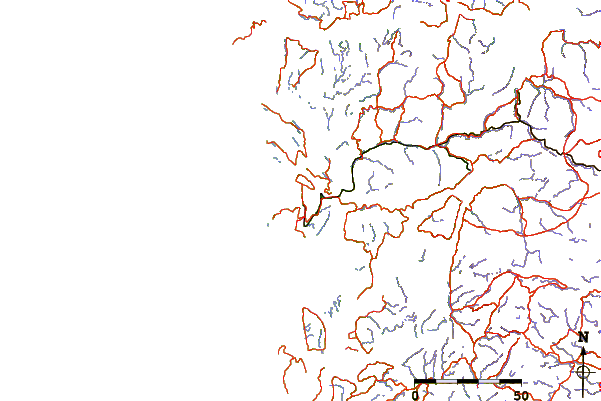 Roads and rivers around Bergen, Norway