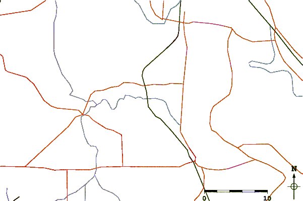 Roads and rivers around Black Creek, Florida