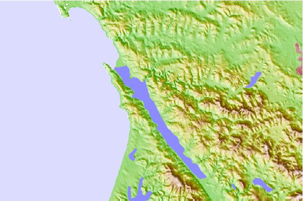 Tide stations located close to Blakes Landing, Tomales Bay, California