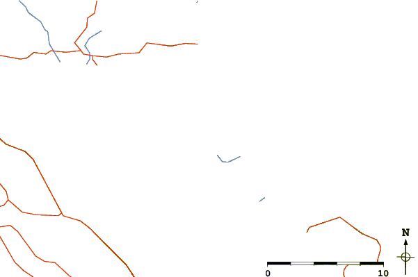 Roads and rivers around Blind Bay, British Columbia