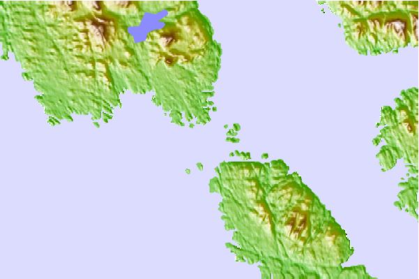 Tide stations located close to Block Islands, British Columbia