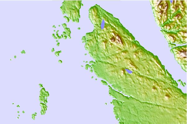 Tide stations located close to Borrowman Bay, British Columbia