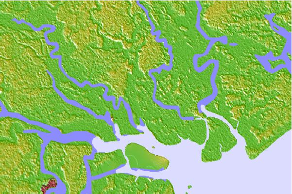 Tide stations located close to Boulders Island, New Chehaw River, Combahee River, South Carolina